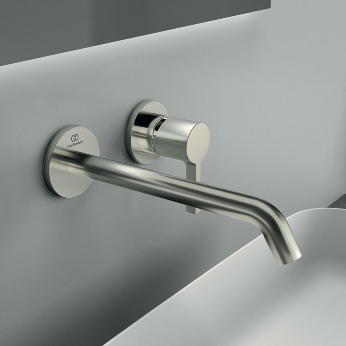 Ideal Standard Joy Смеситель для раковины, встраиваемый, излив: 22.5см., цвет: PVD Silver Storm (Серебряный Шторм)