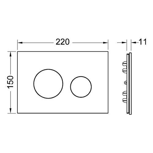 TECEloop modular Лицевая панель, цвет: полированный сланец
