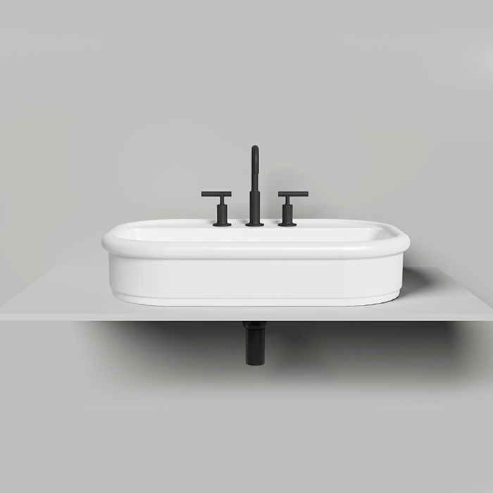 Salini Opera Раковина 75х50х16см., накладная, 3 отв., S-Sense, цвет: белый глянцевый