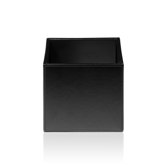 Decor Walther Brownie BOD1 Универсальная коробка 13x13x12.5см, настольная, цвет: черная кожа