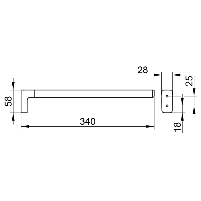 Keuco Collection Moll Полотенцедержатель, подвесной, цвет: хром