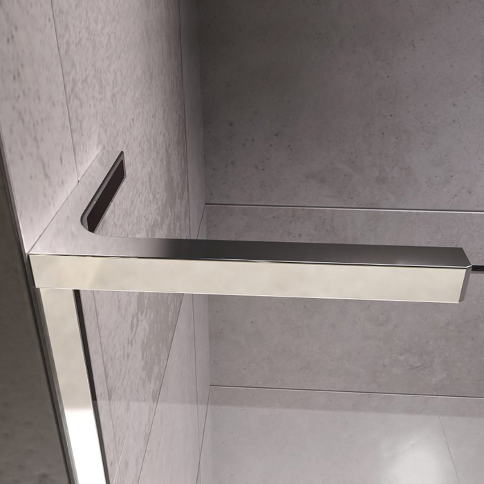 Radaway Furo SL PND II Шторка для ванны 58см, раздвижная, левая, стекло прозрачное, покрытие Easy Clean, профиль: хром