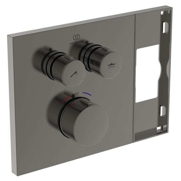 Ideal Standard Ceratherm Navigo Solos Смеситель для душа, встраиваемый, термостатический, цвет: PVD Magnetic Grey (Магнит)