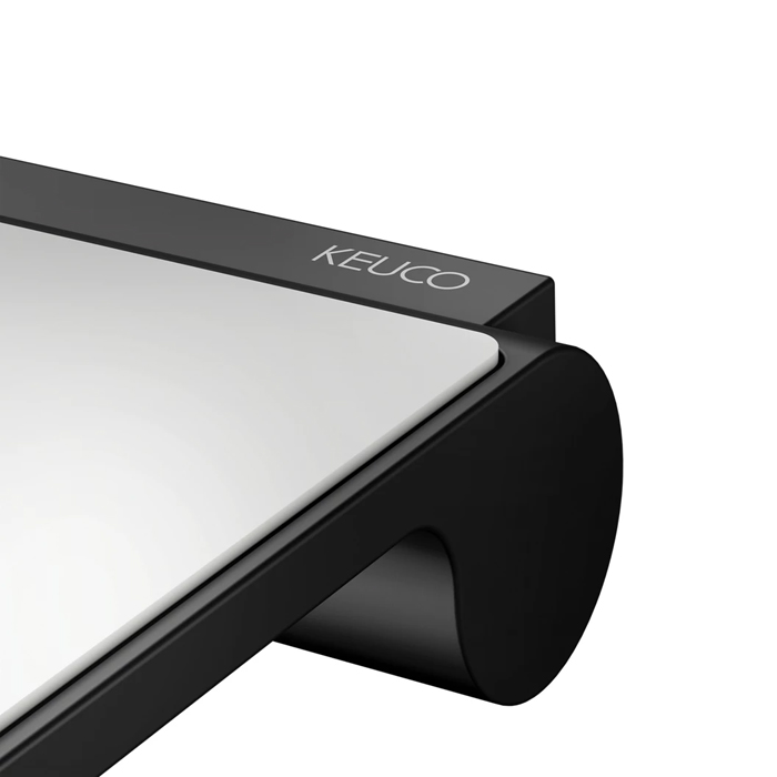 Keuco Plan Держатель т/б, подвесной, с полочкой, поворотный, открытый, цвет: черный матовый