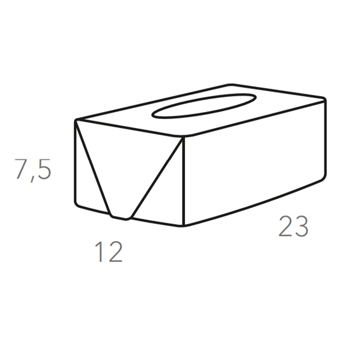 ADJ Салфетница Kleenex, 23x12xH7,5 см., цвет: серый/черный