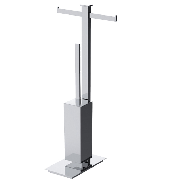 Colombo Units Стойка с аксессуарами 83см, туалетный ёршик, держатель для т/б., цвет: хром