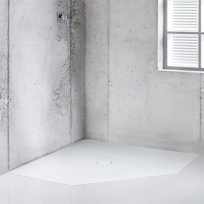 Bette Floor Caro Душевой поддон 100х100 см, пятиугольный, D9см, с шумоизоляцией, цвет: белый