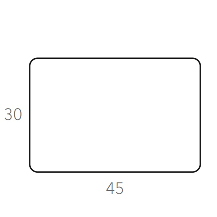 ADJ Прямоугольный плейсмат, 45x30 см., цвет: черный/серый