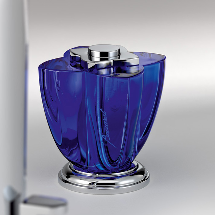 THG Pуtale de cristal bleu Смеситель для раковины, 3 отв., цвет: хром/синий хрусталь