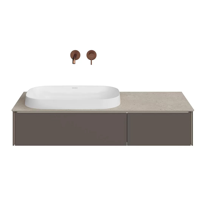 Kerama Marazzi Magica Тумба подвесная, 115.4х48.5х22см., 2 ящика, цвет: вечерний серый матовый