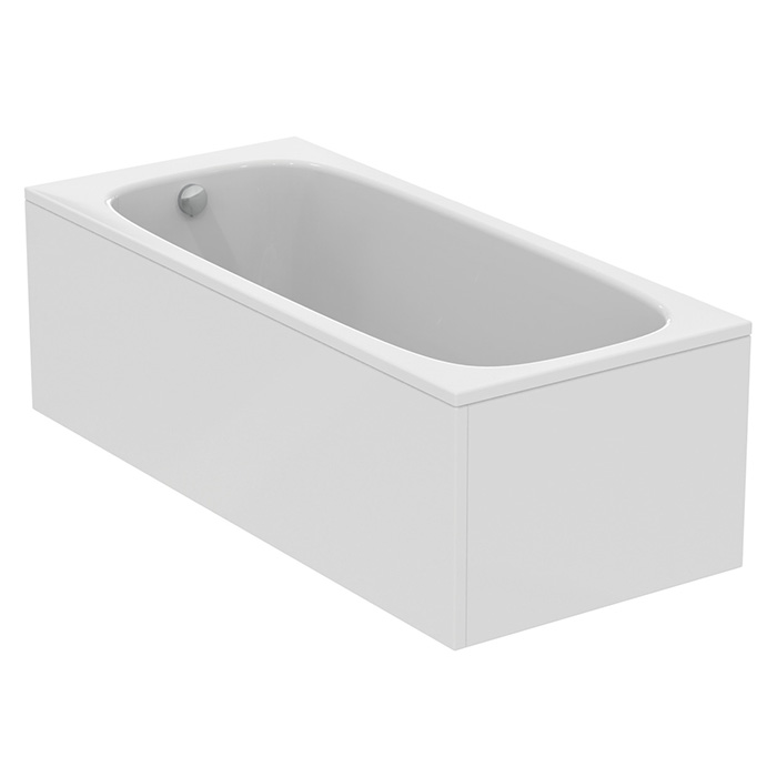 Ideal Standard i.life Ванна 180x80 см, встраиваемая, акрил, без панелей, перелива, без ножек, цвет: белый глянец