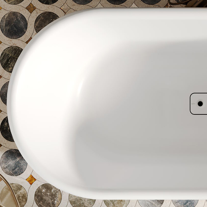 Salini Perla Plus Ванна отдельностоящая 170x80см, материал S-Stone, цвет: белый матовый