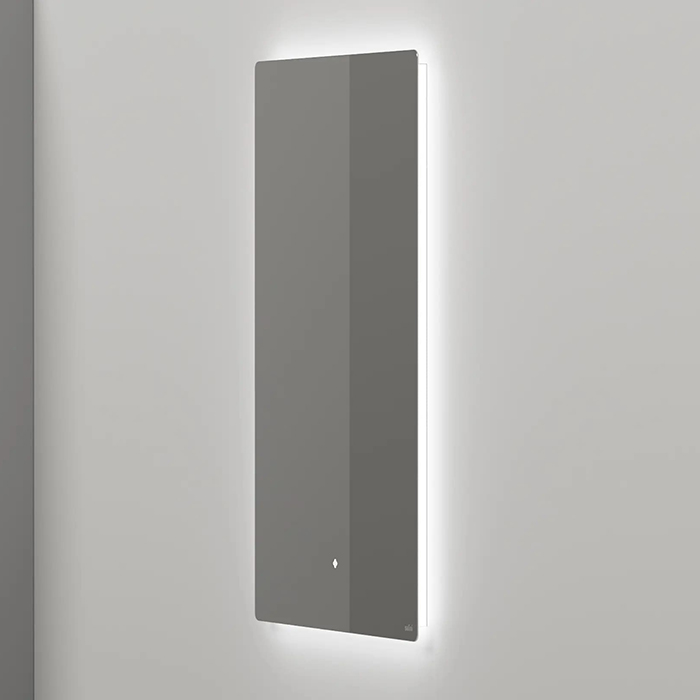 Salini Зеркало для ванны OMBRA 90х90х2.5см., с LED подсветкой, влагостойкое AGC Сrystalvision, сенс. выкл., крепления, обогрев, антизапот.