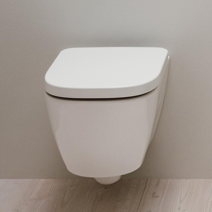 Laufen Meda Унитаз 54x36x35.5см., подвесной, безободковый, смыв Tornado, цвет: белый глянцевый