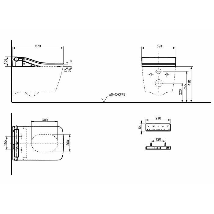 TOTO Washlet SW Сиденье 579x391x108мм, с дистанционным управлением, для унитаза: CW522EY, цвет: белый