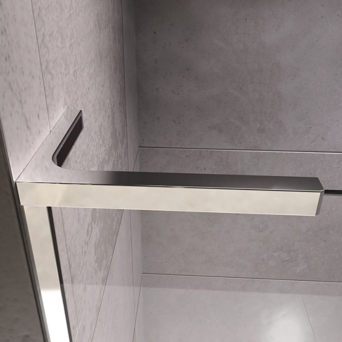 Radaway Modo SL PNJ II Шторка для ванны 80см, левая, стекло прозрачное, покрытие Easy Clean, профиль: хром