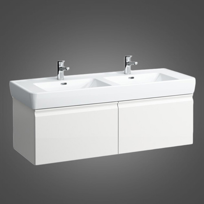 Laufen Pro  Шкафчик Pro 1220x450x390 мм под раковину  8.1496.7, 2 выдв ящика,  цвет белый матовый