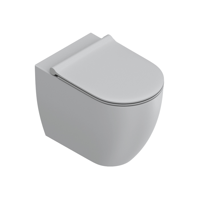 Catalano Sfera Унитаз напольный 54x35см, безободковый, смыв Tornado, покрытие Twinglaze+, цвет: Cemento Satinato