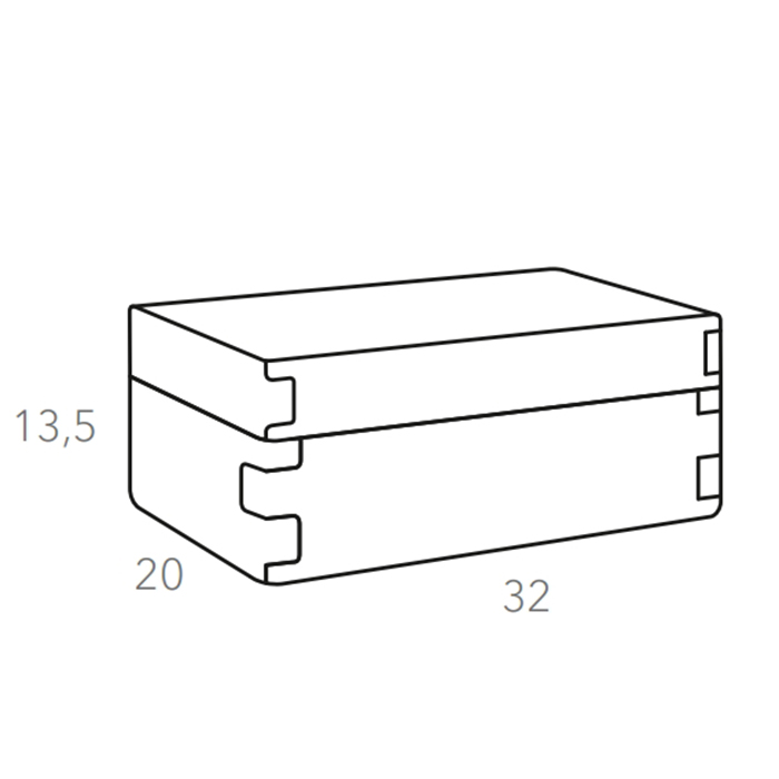 Colombo Adj Коробка Snob, 32x20H13,5 см, цвет: черный/серый