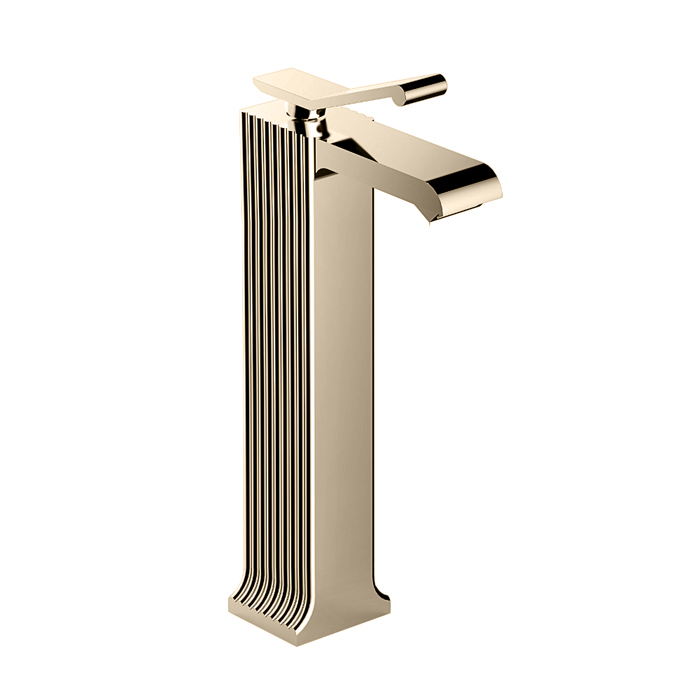 Stella Casanova Смеситель для раковины, на 1 отв, высокий, без донного клапана, цвет: никель матовый