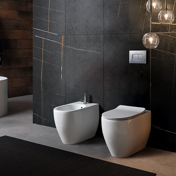 Kerasan Flo NEW Унитаз напольный 53х37см., безободковый, цвет: белый