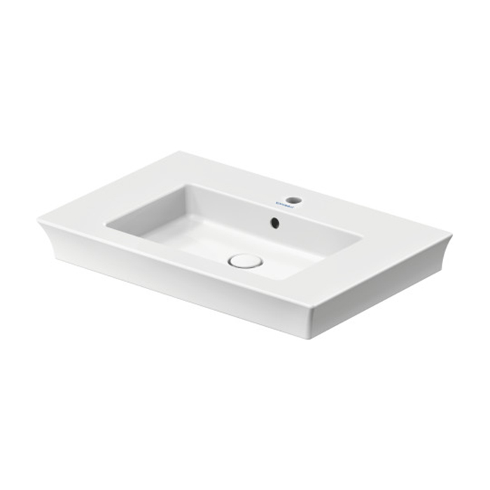 Duravit White Tulip Раковина накладная 75х49см, с переливом, с 1 отв., WonderGliss, цвет: белый