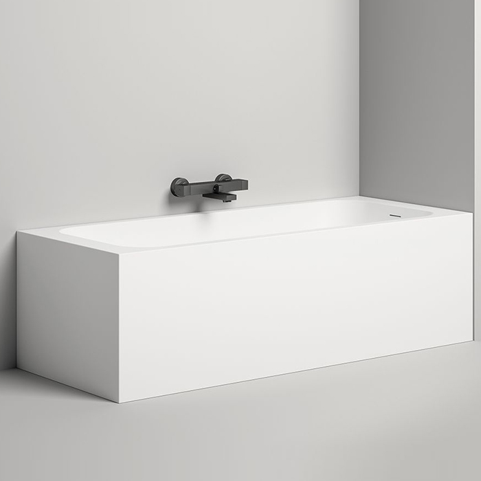 Salini Orlanda Встраиваемая ванна 160х70х60cм, прямоуг. чаша, S-Stone, цвет: белый матовый