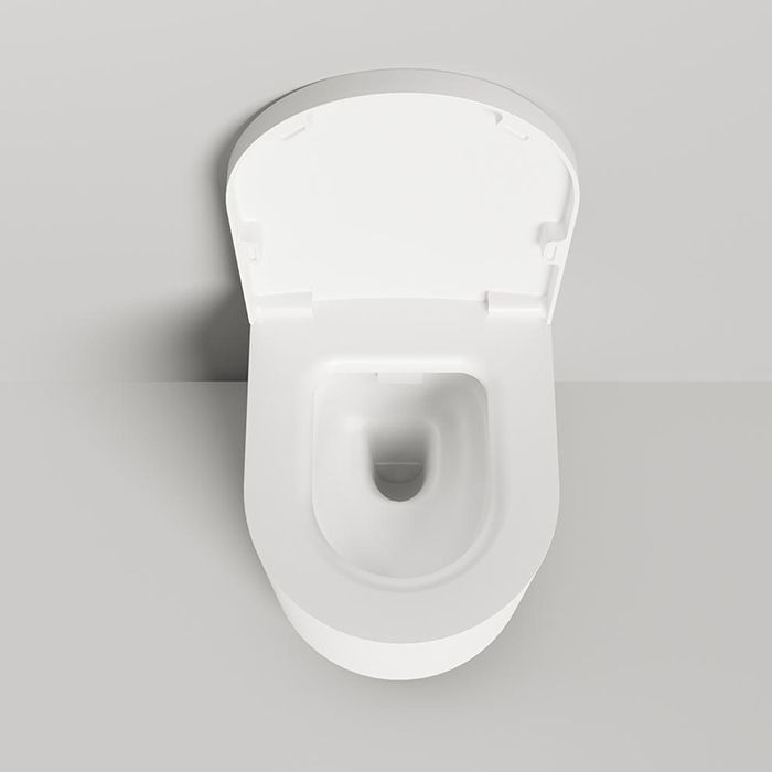 Salini Gemelli Унитаз подвесной 53х41х42см, материал S-Stone, внутри керамика, крышка микролифт, цвет: белый