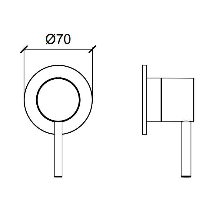 Almar Modular Round Смеситель для душа, встраиваемый, на 1 потребитель, цвет: Nickel Brushed