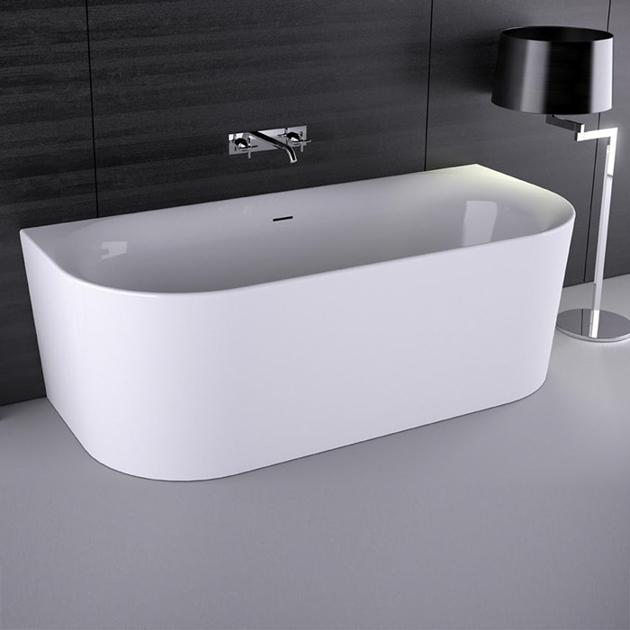 KNIEF Fresh Wall Ванна пристенная 180х80х60см, цвет: белый
