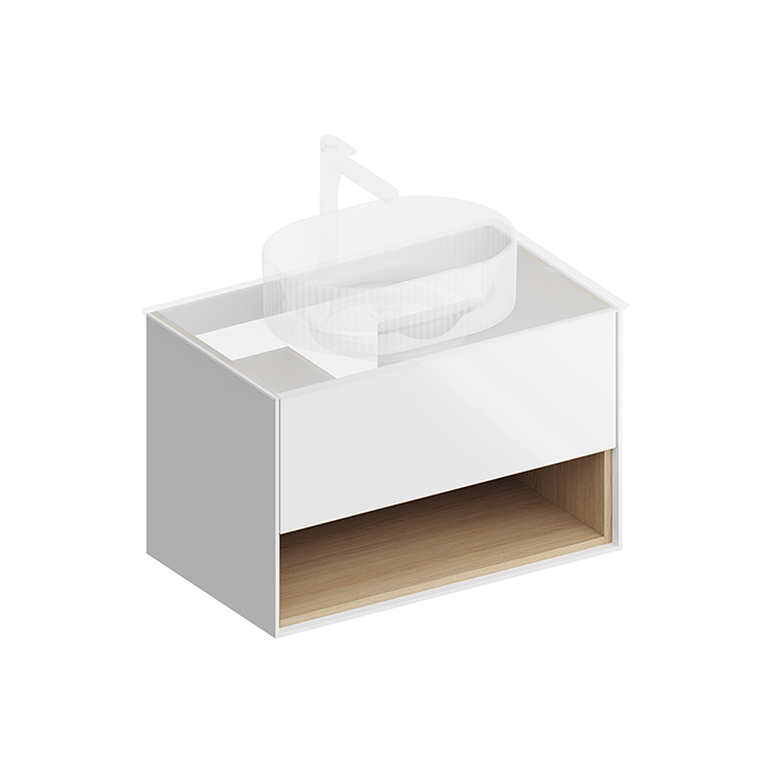Kerama Marazzi PLAZA Modern Тумба подвесная 80x48см, 1 ящик, цвет: белый