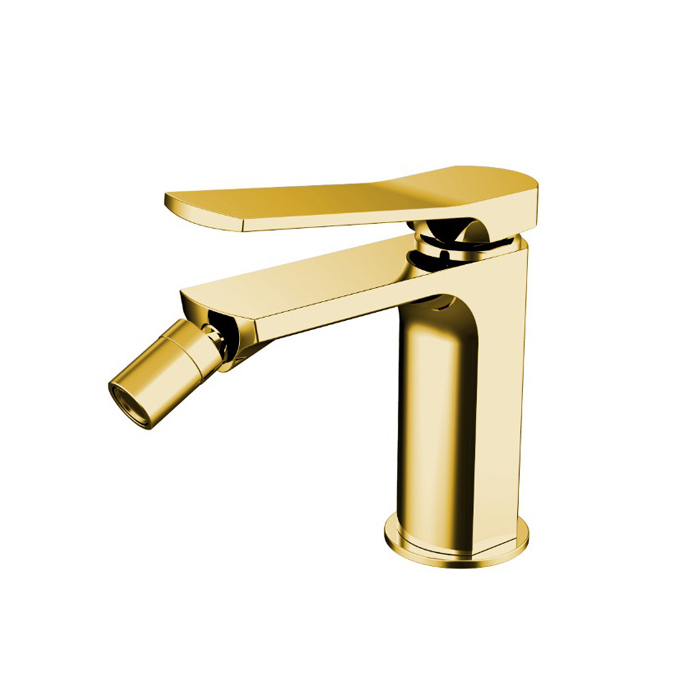 NEMO Prima Смеситель для биде, 1 отв., с донным клапаном, цвет: брашированное золото