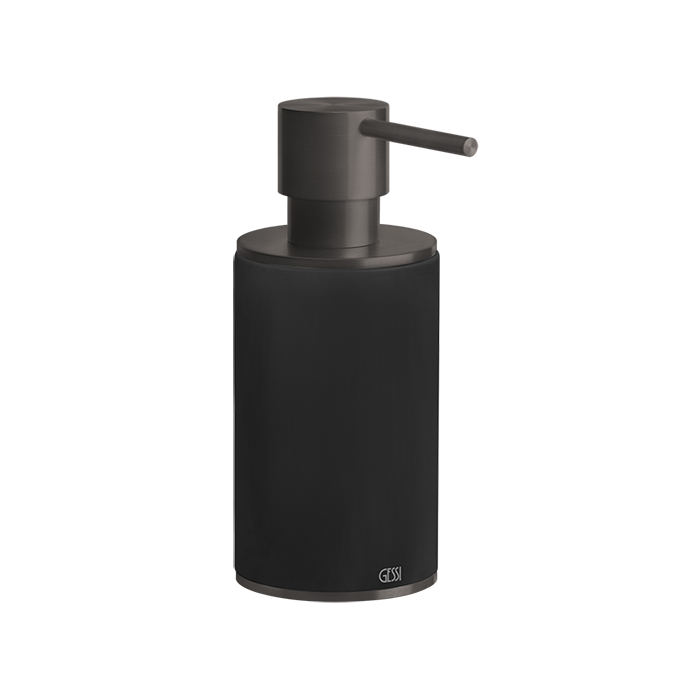 Gessi 316 Дозатор для жидкого мыла настольный, цвет: черный/brushed black metal pvd
