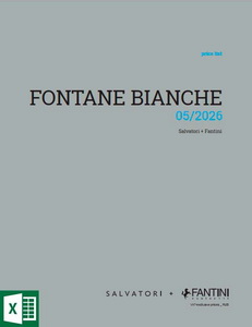 Fantini прайс-лист Fontane Bianche 05.2026 (XLSX)