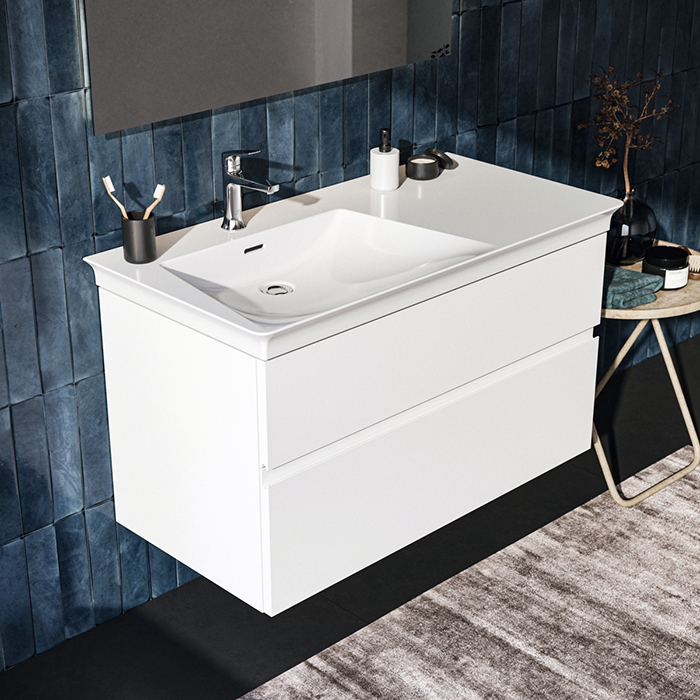 Ideal Standard Finesse Тумба с раковиной 100x50см, подвесная, SX, 2 ящика, 1 отв., цвет: белый матовый