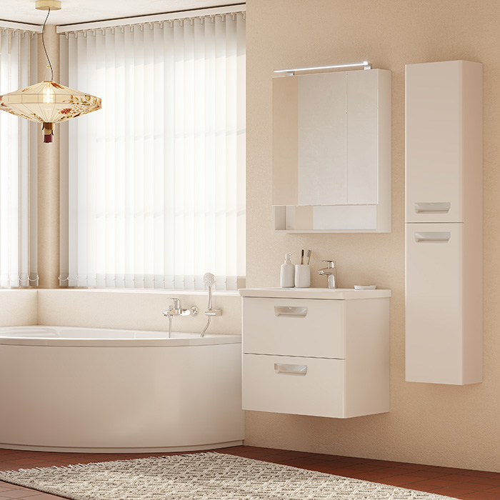 Roca The Gap Original Тумба подвесная 70x41x60см, с 2 ящиками, цвет: белый