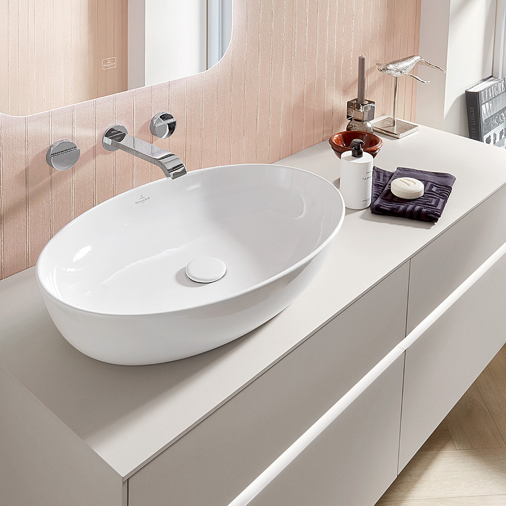 Villeroy&Boch Artis Раковина овальная 61x41x13см, без перелива, CeramicPlus, цвет альпийский белый