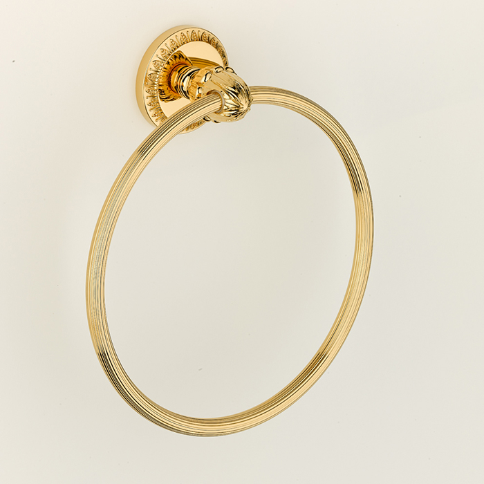 THG Malmaison metal Полотенцедержатель-кольцо 18см., подвесной, цвет: полированное золото