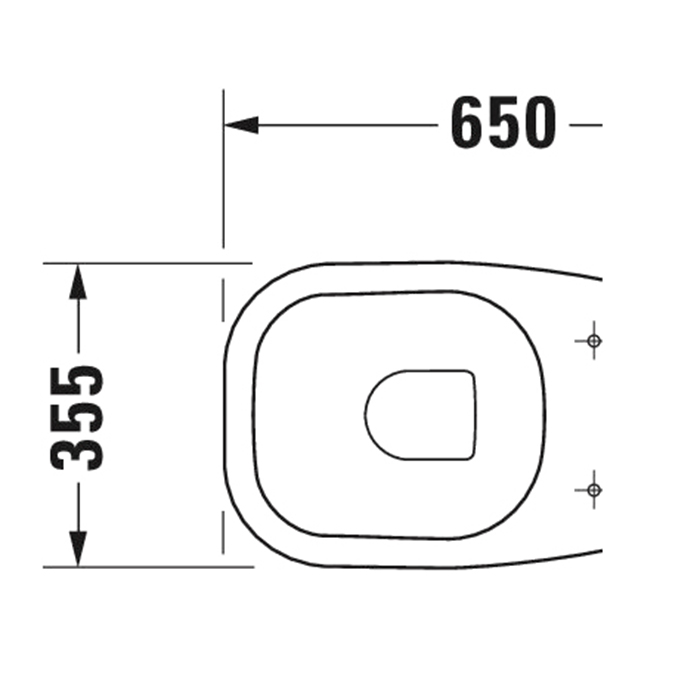 Duravit D-Code Унитаз моноблок 35х65см., слив в стену, цвет: белый