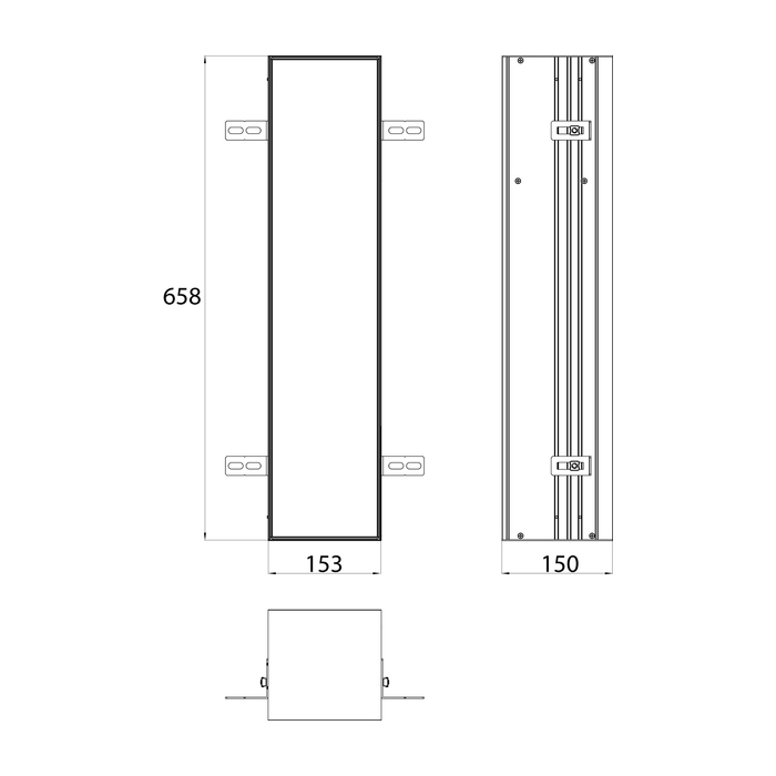 Emco Asis module plus Встр.модуль для туалета 15.4х15xh65.8см, 1 дверь под плитку петли R, держатель т/бумаги, ёршик, цвет: алюминий