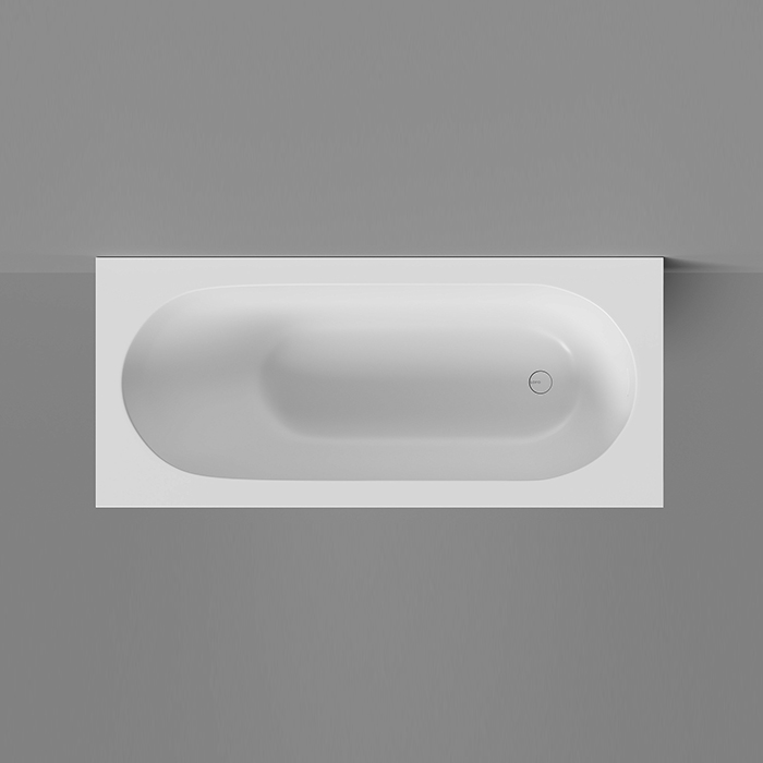 Salini Lofo Kit Ванна 168.8х74.2х59см., встраиваемая, Solid Surface, с донным клапаном, сифоном, ножками, слив-переливом, цвет: белый матовый