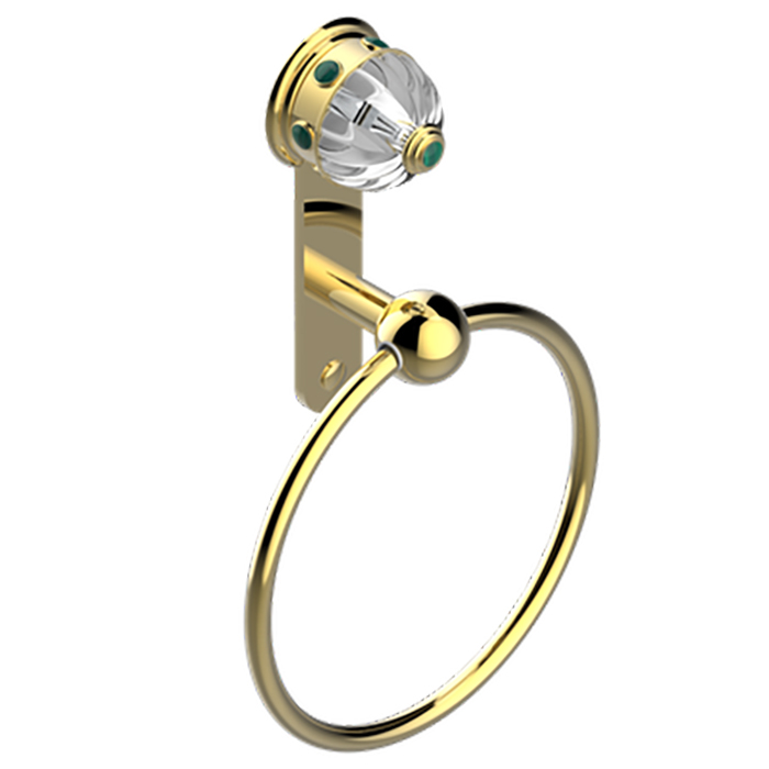 THG Amboise Malachite Держатель - кольцо 18см., подвесной, цвет: золото