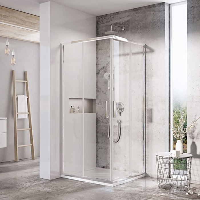 Ravak Blix Slim Душевой уголок 80см., квадратный, стекло прозрачное, цвет: блестящий