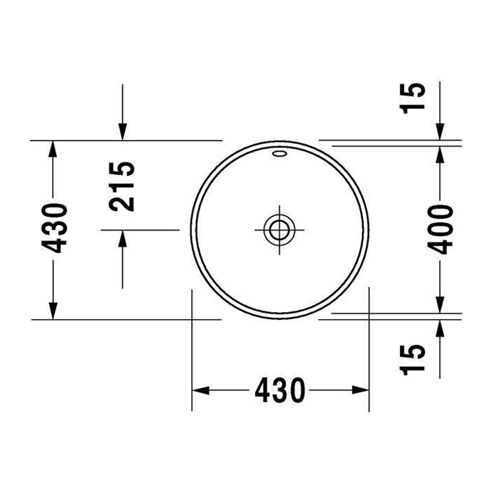 Duravit Architec Раковина встраиваемая снизу, с переливом, цвет: белый