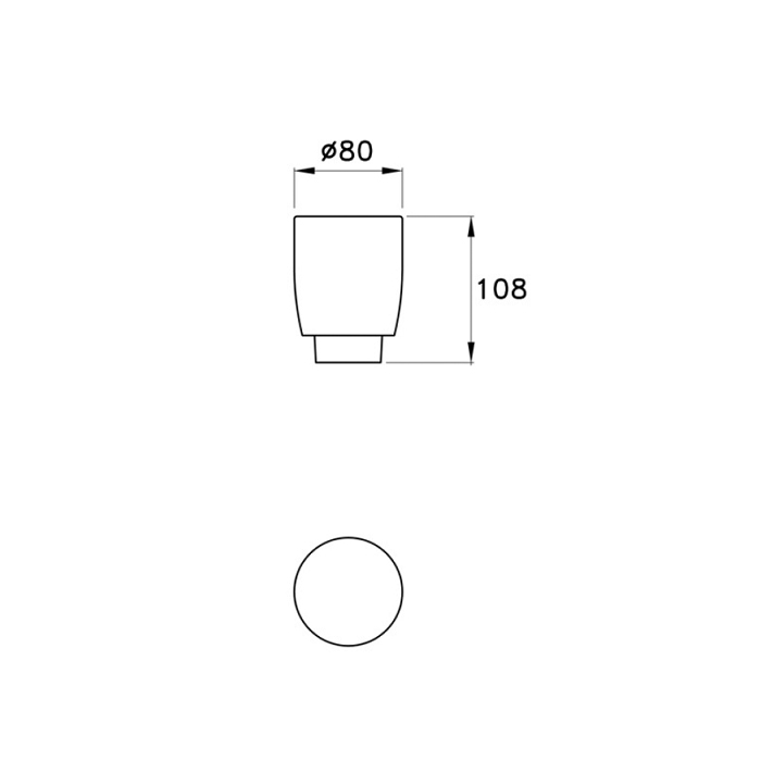 Stella Bamboo Стакан стеклянный, настольный, цвет: белый