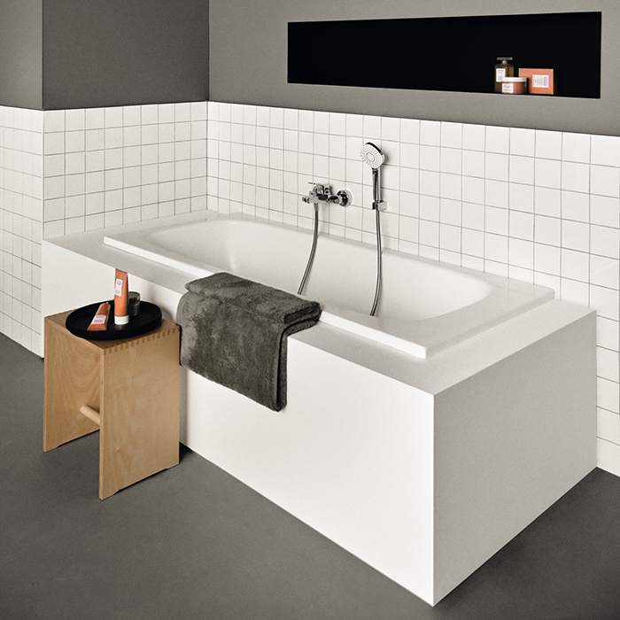 Ideal Standard i.life Ванна 170x75 см, встраиваемая, акрил, без панелей, перелива, без ножек, цвет: белый глянец