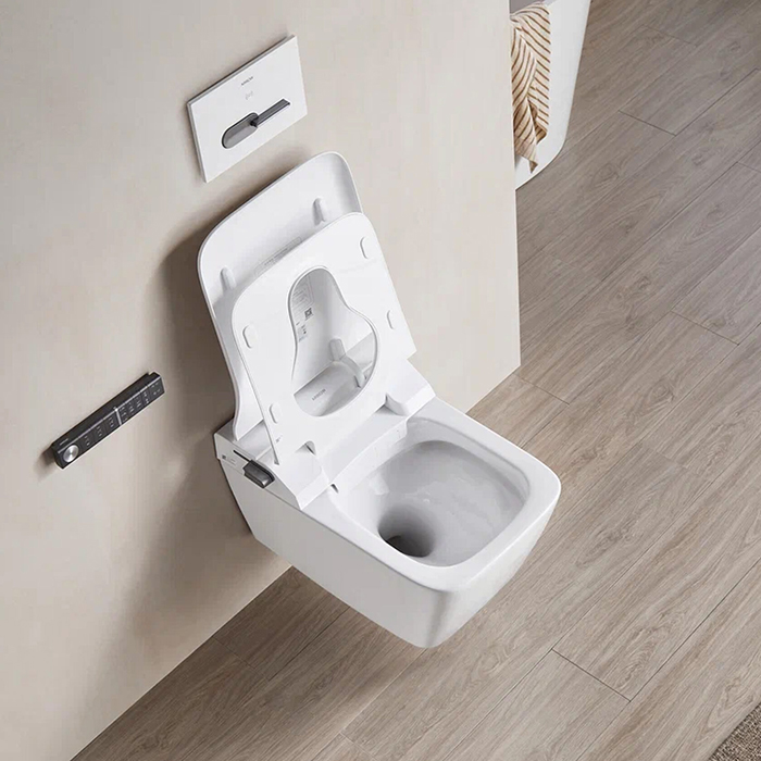 Arrow Glacier Унитаз Smart с функцией биде, 41x60см, подвесной, безободковый, клавиша смыва, цвет: белый