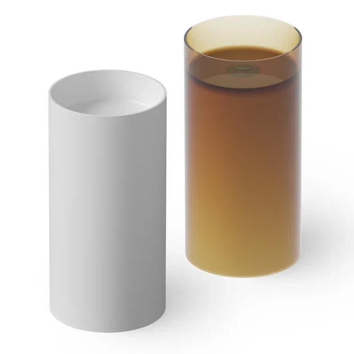 Dea Design Pedestal Basin Раковина 40х40х82см., напольная, без отв., Solid Surface, цвет: White №18