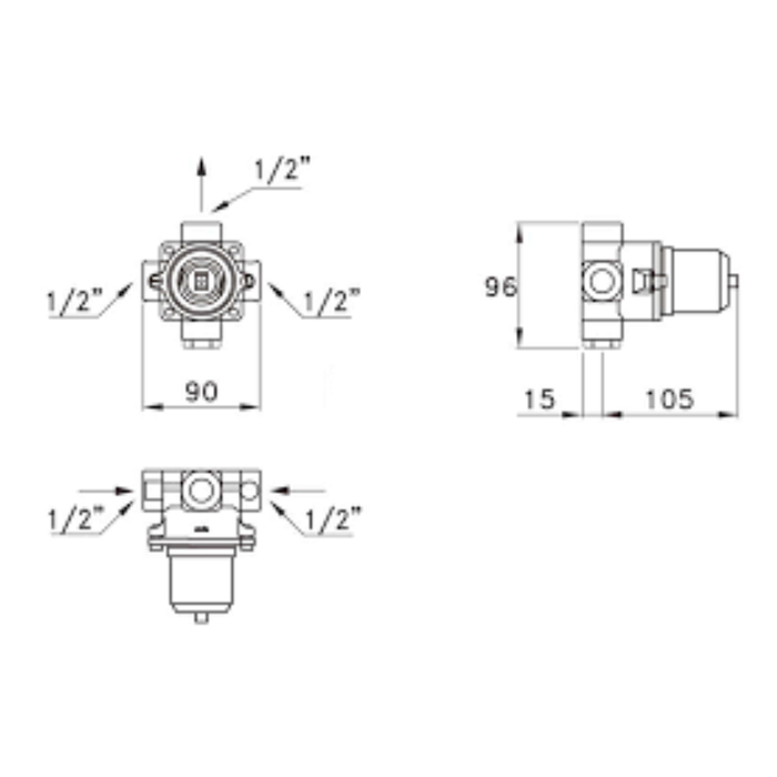 STELLA Встраиваемая часть смесителя для душа 3292MC