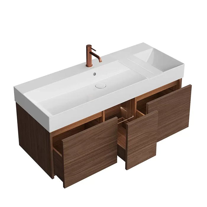 Kerama Marazzi Grande Тумба подвесная, 120х47х37.3см., 3 ящика, цвет: структурированный орех